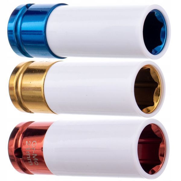 Набір подовжених ударних головок 1/2" для литих дисків 17-19-21mm F1748 F1748 фото
