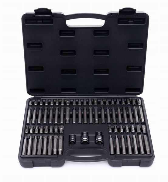 Набір шестигранних ключів 75ел. TORX SPLINE RIBE KD10954 в пластиковій валізі KD10954 фото