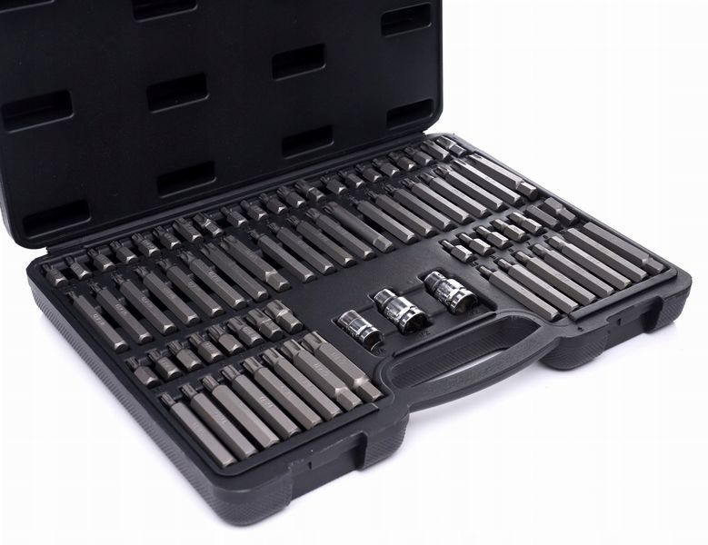 Набір шестигранних ключів 75ел. TORX SPLINE RIBE KD10954 в пластиковій валізі KD10954 фото