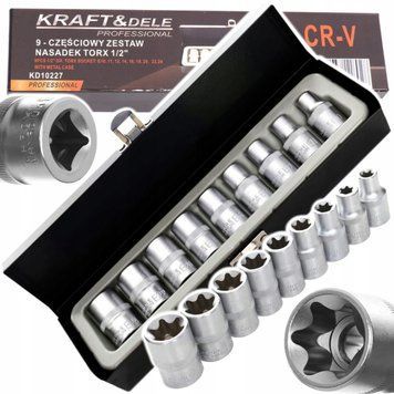 Торцеві ключі TORX E4-E24 Kraft&Dele KD10227 KD10227 фото