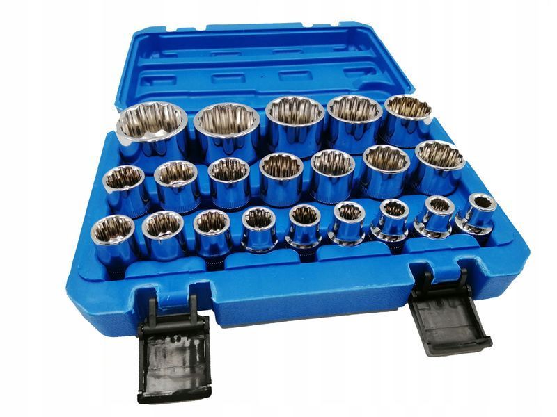 Набір головок 1/2" 12-гранних 8-36 мм 21 шт. Kraft&Dele KD10348 головки торцеві KD10348 фото