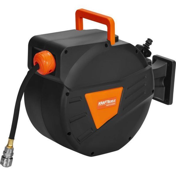 Пневматичний шланг на котушці Kraft&Dele KD2157, 10 м, 1/4", автоматичний барабан KD2157 фото