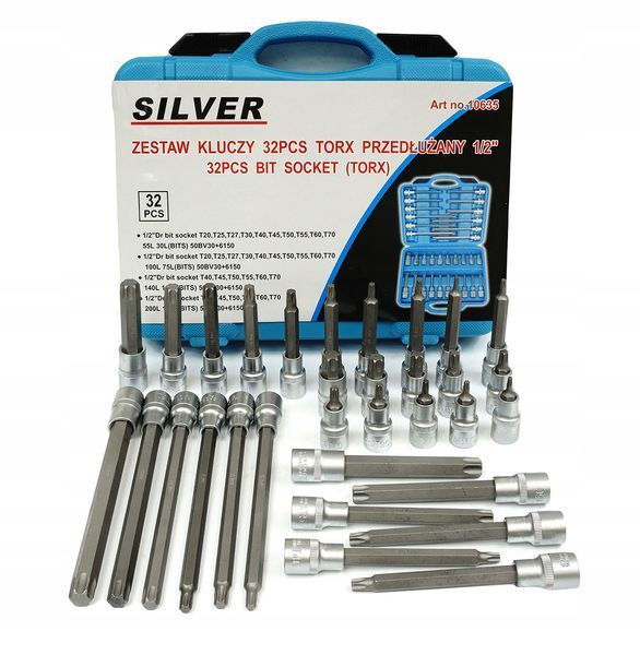 Набор ключей торцевых 1/2" Torx 32 шт. Silver S10635 S10635 фото