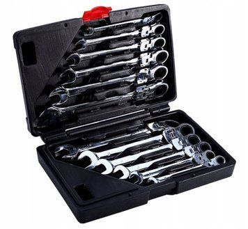 Ключі комбіновані зі зламаною тріскачкою Kraft & Dele 8-19мм 12шт. KD11304 KD11304 фото