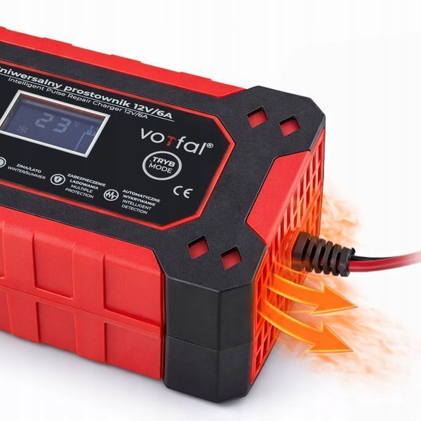 Импульсное интеллектуальное зарядное устройство для аккумулятора 12V 6A AGM Gel Start Stop V05352 V05352 фото