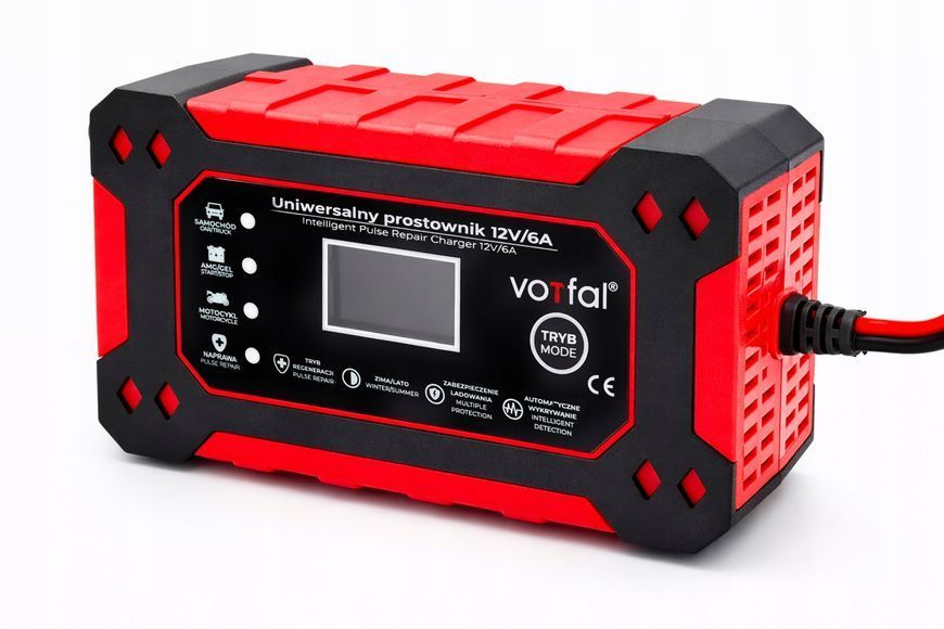 Импульсное интеллектуальное зарядное устройство для аккумулятора 12V 6A AGM Gel Start Stop V05352 V05352 фото