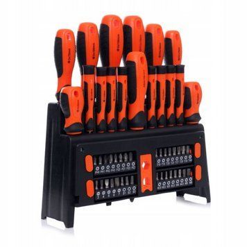 Набір викруток та біт 50 ел PH PZ H Torx магнітний наконечник підставка Kraft&Dele KD10950 KD10950 фото
