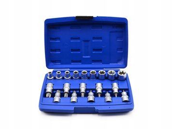 Набір насадок та біт з насадками Torx 1/2" 19шт Geko G13565 G13565 фото
