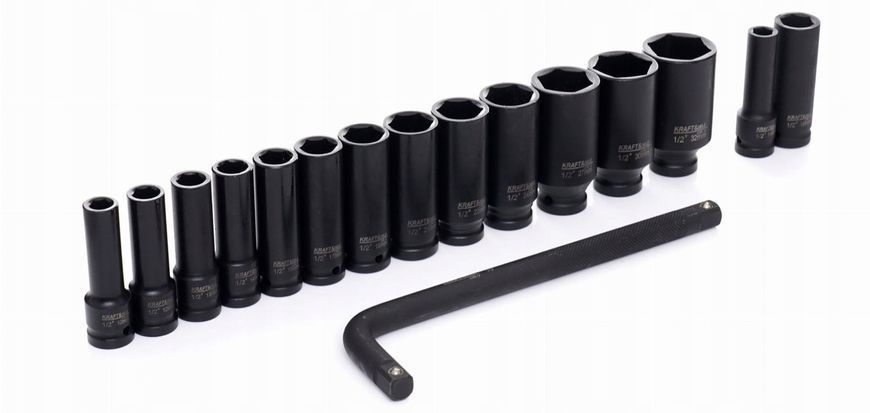 Набор ударных головок 1/2" 10-32 мм 16 шт. + ворот KD11755 KD11755 фото