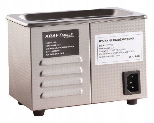 Портативний ультразвуковий очисник Ультразвукова ванна 0.8 Kraft Dele KD504 KD504 фото