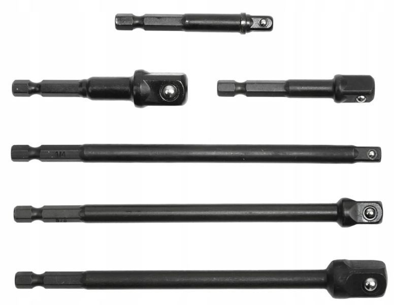 Набір подовжувачів шестигранних ударних 1/4"-1/2" 6 шт. Geko G10530 G10530 фото