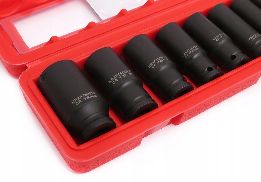 Набір ударних головок 1/2" 10-32 мм Kraft&Dele KD10521 KD10521 фото