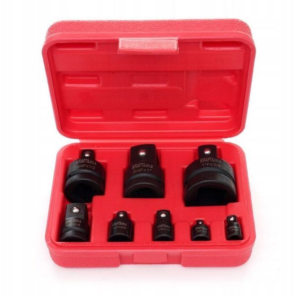 Набор ударных переходников Kraft & Dele (1/4"/3/8"/3/4"/1.2"/1") 8 шт. KD11760 KD11760 фото