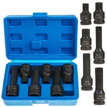 Набір ударних біт SPLINE 1/2" M14-M18 VAG 6 шт S11038 S11038 фото