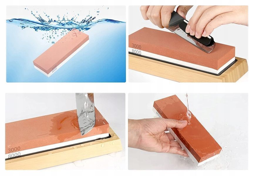 Камни для заточки ножей 400/1000 3000/8000 Kraft&Dele KD10576 KD10576 фото