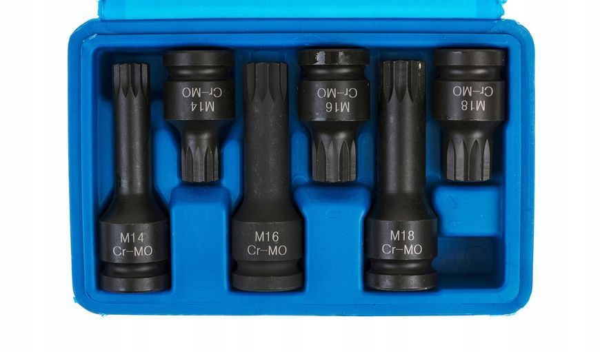 Набір ударних біт SPLINE 1/2" M14-M18 VAG 6 шт S11038 S11038 фото