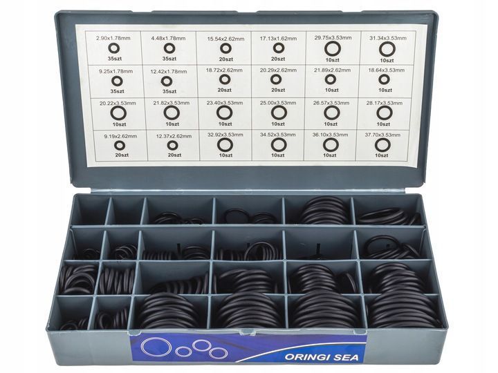 Набір ущільнювальних кілець 900 штук + органайзер G02801 G02801 фото