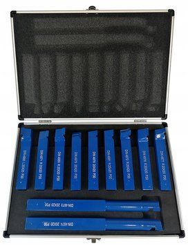 Набір токарних ножів 20х20 мм 11 шт в кейсі Silver S10885 S10885 фото